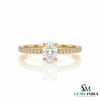 Oval Lab Grown Diamond Ring in 14K Gold Dainty Luxury Gold Jewelry