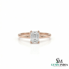 Timeless Emerald Cut Lab Grown Diamond Ring - Elegant Solitaire Engagement Jewelry