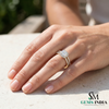 Cushion Cut Lab Grown Diamond Halo Ring in 14K Gold - Split Shank Engagement Ring