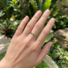 Luxury Round Emerald Starburst Eternity Band Ring