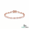 Oval Morganite Tennis Bracelet for Women - Elegant Pink Gemstone Bracelet