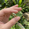 Luxury Round Emerald Starburst Eternity Band Ring