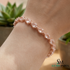 Oval Morganite Bracelet for Women - Birthday Gift for Her