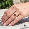Vintage-Inspired Marquise Blue Sapphire & Diamond Cluster Ring- Minimalist Jewelry Gift