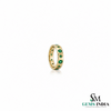 Luxury Round Emerald Starburst Eternity Band Ring