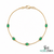 Tennisarmband aus Natur-Smaragden im Ovalschliff und Diamanten in Gold | Tennisarmband aus Natur-Smaragden und Diamanten in Gold | Tennisarmband mit großen Smaragden im Ovalschliff