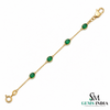 Tennisarmband aus Natur-Smaragden im Ovalschliff und Diamanten in Gold | Tennisarmband aus Natur-Smaragden und Diamanten in Gold | Tennisarmband mit großen Smaragden im Ovalschliff