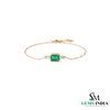 Emerald Cut Emerald Diamond Bracelet - Luxury Birthstone Jewelry