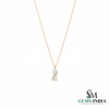 Double Pear Opal Infinity Pendant – Elegant Opal Diamond Drop Jewelry