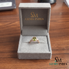 Oval Peridot Halo Engagement Ring with Diamond Accent - Timeless Fine Jewelry