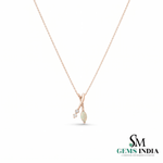 Natural Marquise Opal Drop Pendant with Diamond Accents – Luxury Fine Jewelry for Women