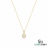 Natural Oval Opal Diamond Halo Pendant - – Vintage Inspired Diamond Opal Jewelry