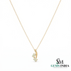 Double Oval Opal Pendant – Minimalist Opal Drop Pendant for Women