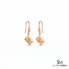 Heart Cut Citrine Drop Earrings With Diamond Accents – Statement Earrings For Women
