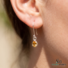 Pear Cut Citrine Drop Earrings – Elegant Dangle Gemstone Jewelry Gift For Her