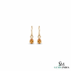 Pear Cut Citrine Drop Earrings – Elegant Dangle Gemstone Jewelry Gift For Her