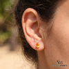 Pear Cut Natural Citrine Earrings – Minimalist Stud Earrings & Gift For Her
