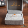 Pear Cut CItrine Ring With White Pear & Round Diamond Accents – Elegant Statement Jewelry For Her