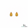Pear Cut Natural Citrine Earrings – Minimalist Stud Earrings & Gift For Her