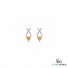 Unique Heart Cut Citrine Earrings With Intertwined Gold Design – Fine Jewelry For Her