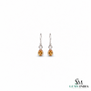 Pear Cut Citrine Drop Earrings – Elegant Dangle Gemstone Jewelry Gift For Her