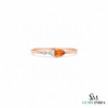 Pear Cut CItrine Ring With White Pear & Round Diamond Accents – Elegant Statement Jewelry For Her