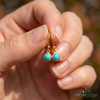 Luxury Round Turquoise Dangle Earrings - Anniversary Gift For Her