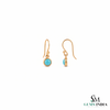 Luxury Round Turquoise Dangle Earrings - Anniversary Gift For Her