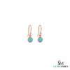 Luxury Round Turquoise Dangle Earrings - Anniversary Gift For Her