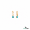 Luxury Round Turquoise Dangle Earrings - Anniversary Gift For Her