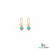 Luxury Round Turquoise Dangle Earrings - Anniversary Gift For Her