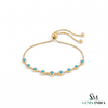 Round Cut Turquoise Cabochon Bracelet – Timeless Fine Jewelry For Her