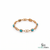Vintage Inspired Oval Turquoise Bracelet With Diamond Accent – Elegant Gift For Her