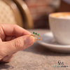 Three Round Emerald Open Wrap Ring With Leaf Detail - Nature Inspired Fine Jewelry