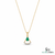 Pear Emerald Pendant With Diamond Accent – Elegant Statement Jewelry For Her&nbsp;
