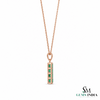 Minimalist Emerald Square Cut Pendant – Elegant Everyday Fine Jewelry