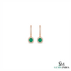 Elegant Cushion Cut Emerald Drop Earrings With Diamond Halo – Statement Jewelry For Her