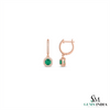 Elegant Cushion Cut Emerald Drop Earrings With Diamond Halo – Statement Jewelry For Her