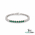 Luxury Round Emerald & Diamond Tennis Bracelet - Fine Jewelry for Women