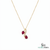 Pear Cut Ruby Pendant With Diamond - July Birthstone Jewelry