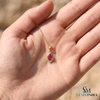 Pear Shape Ruby & Diamond Pendant – Fine Jewelry Gift For Her