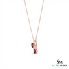 Pear Cut Ruby Pendant With Diamond - July Birthstone Jewelry