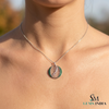 Luxury RoundEmerald & Diamond Pendant - Green Gemstone Jewelry