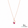 Oval Ruby & Diamond Teardrop Pendant – Sophisticated Statement Jewelry
