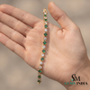 Luxury Round Emerald & Diamond Tennis Bracelet - Classic Luxury Bracelet