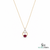 Oval Ruby & Diamond Pendant With Teardrop Design – Luxury Jewelry For Women