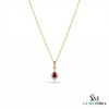 Pear Shape Ruby & Diamond Pendant – Fine Jewelry Gift For Her