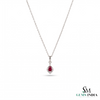 Pear Shape Ruby & Diamond Pendant – Fine Jewelry Gift For Her