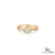 Round Opal & Diamond Wave Ring – Elegant Gemstone Jewelry for Women