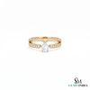Pear cut Opal and Diamond Double Band Ring – Women's Fine Jewelry